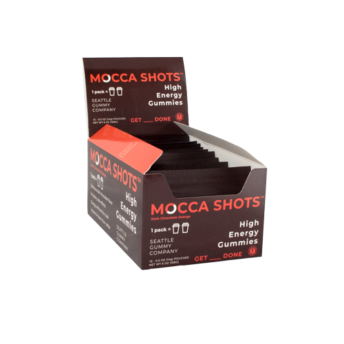 Mocca Shots Chocolate Orange Caffeine Gummy 12-pack 12x2 shots