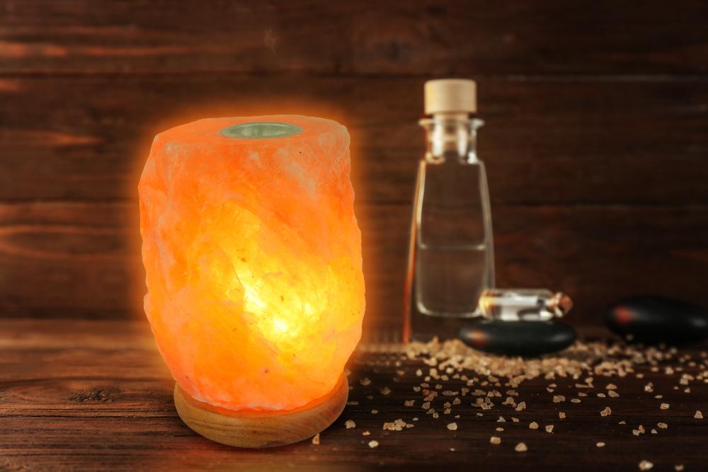 Himalayan Natural Aroma Rock Salt Lamp with Small Litte Dipper