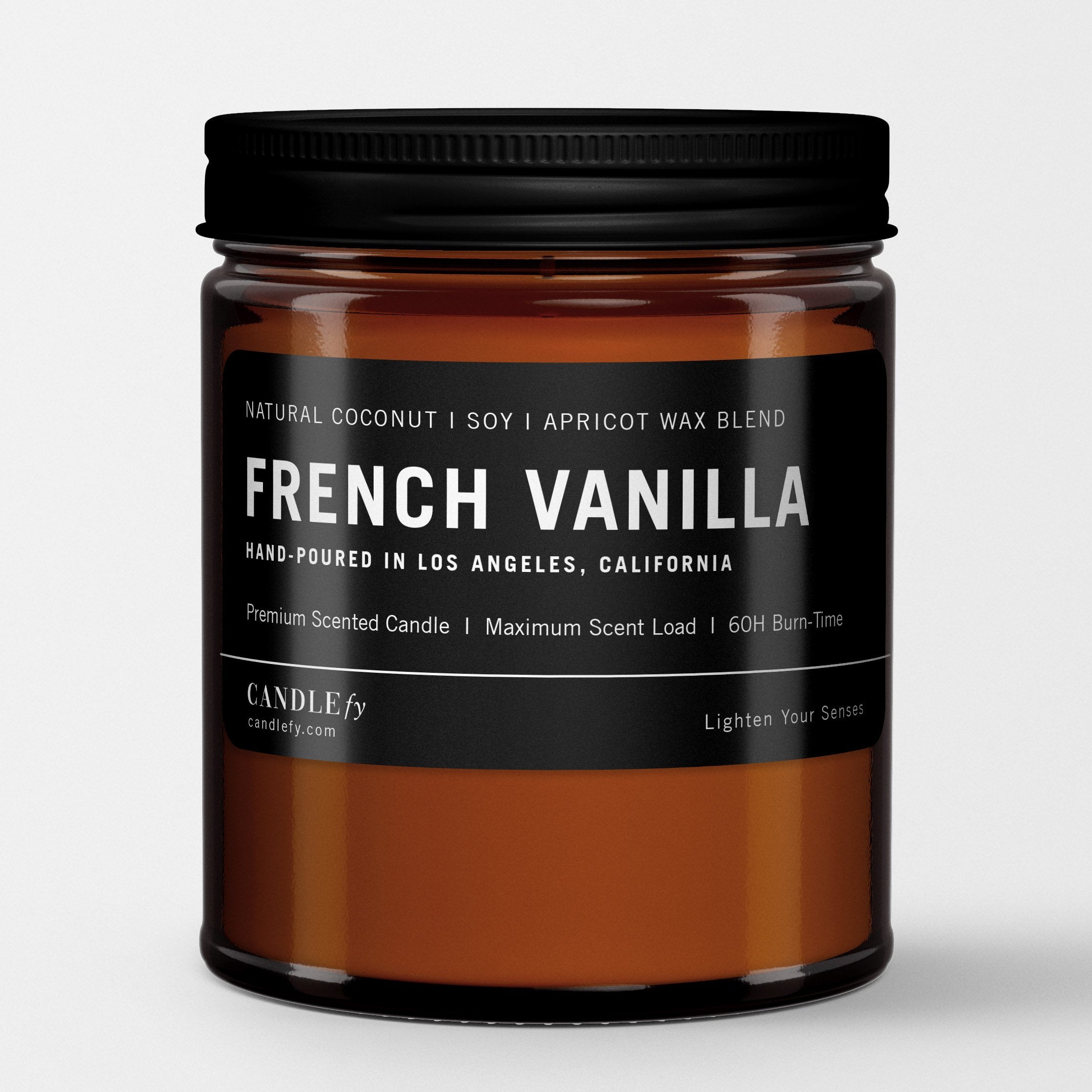 Premium Scented Candle: French Vanilla {Black Label Edition} Orange Lemon