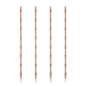 Set of 4 Bamboo Copper Straws by Viski® Lavender Shadow
