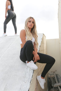 Puissante High-Waisted Full-Length Black Leggings Lazurite