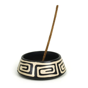 Ceramic Incense Burner for Stick and Cone Incense - 4.5" Alabaster