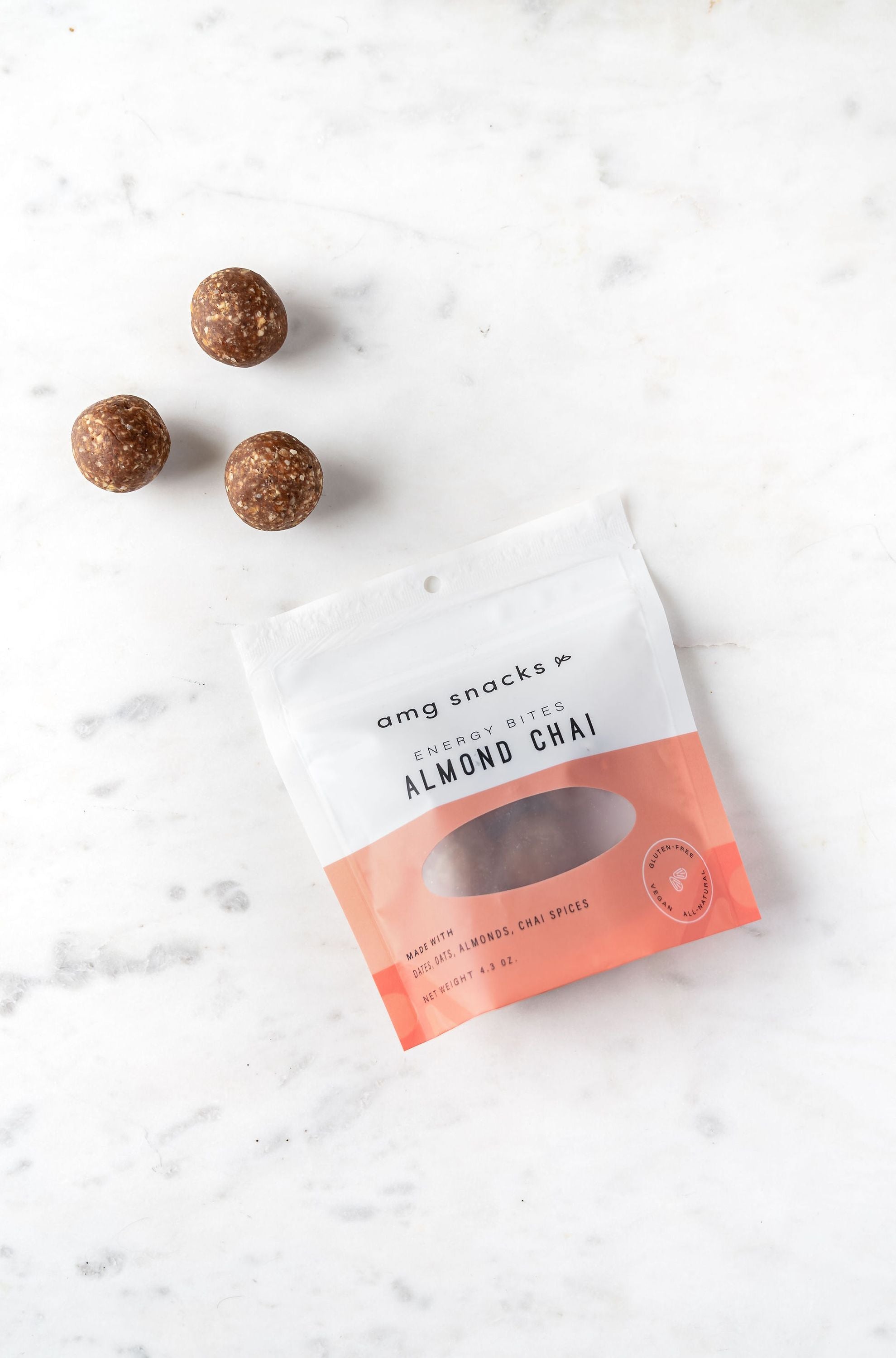 Almond Chai Energy Bites (3 bags / 18 bites)