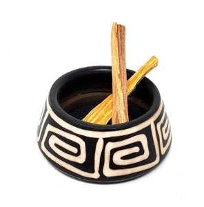 Ceramic Incense Burner for Stick and Cone Incense - 4.5" Alabaster