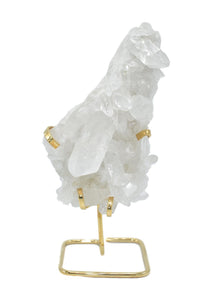 Quartz Cluster on Wire Stand Green Ares