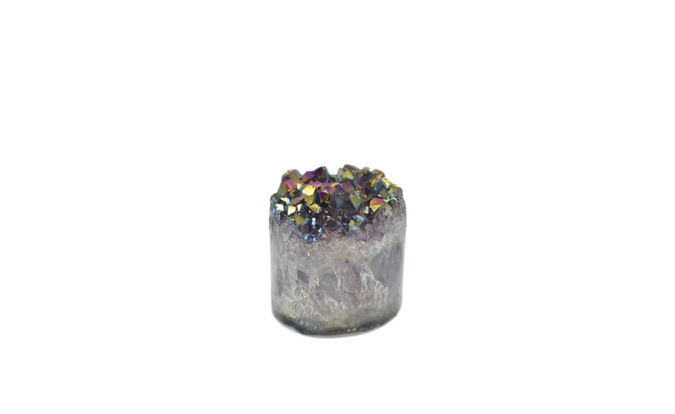 Metalized Amethyst Cylinder Green Ares