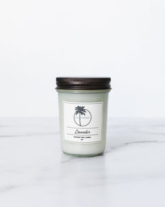 Lavender Scent Coconut Wax Candle Mint Green Leto