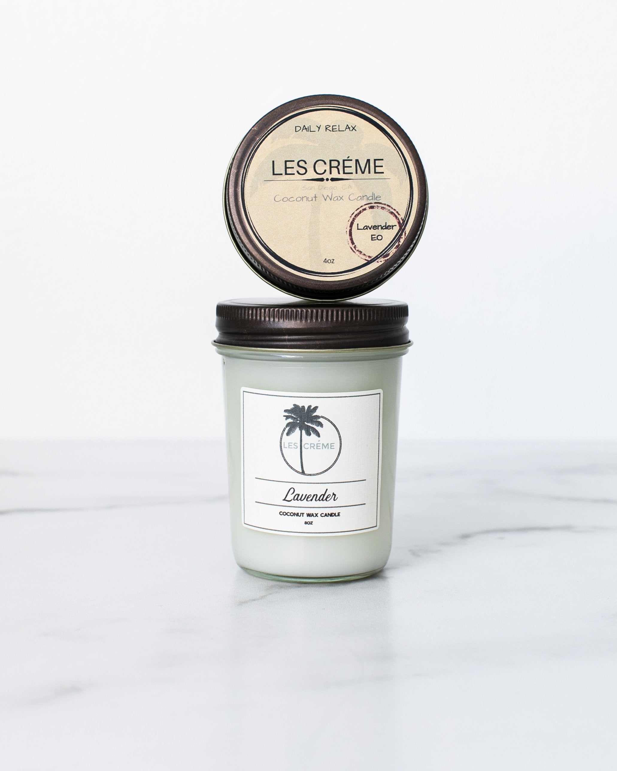 Lavender Scent Coconut Wax Candle Mint Green Leto