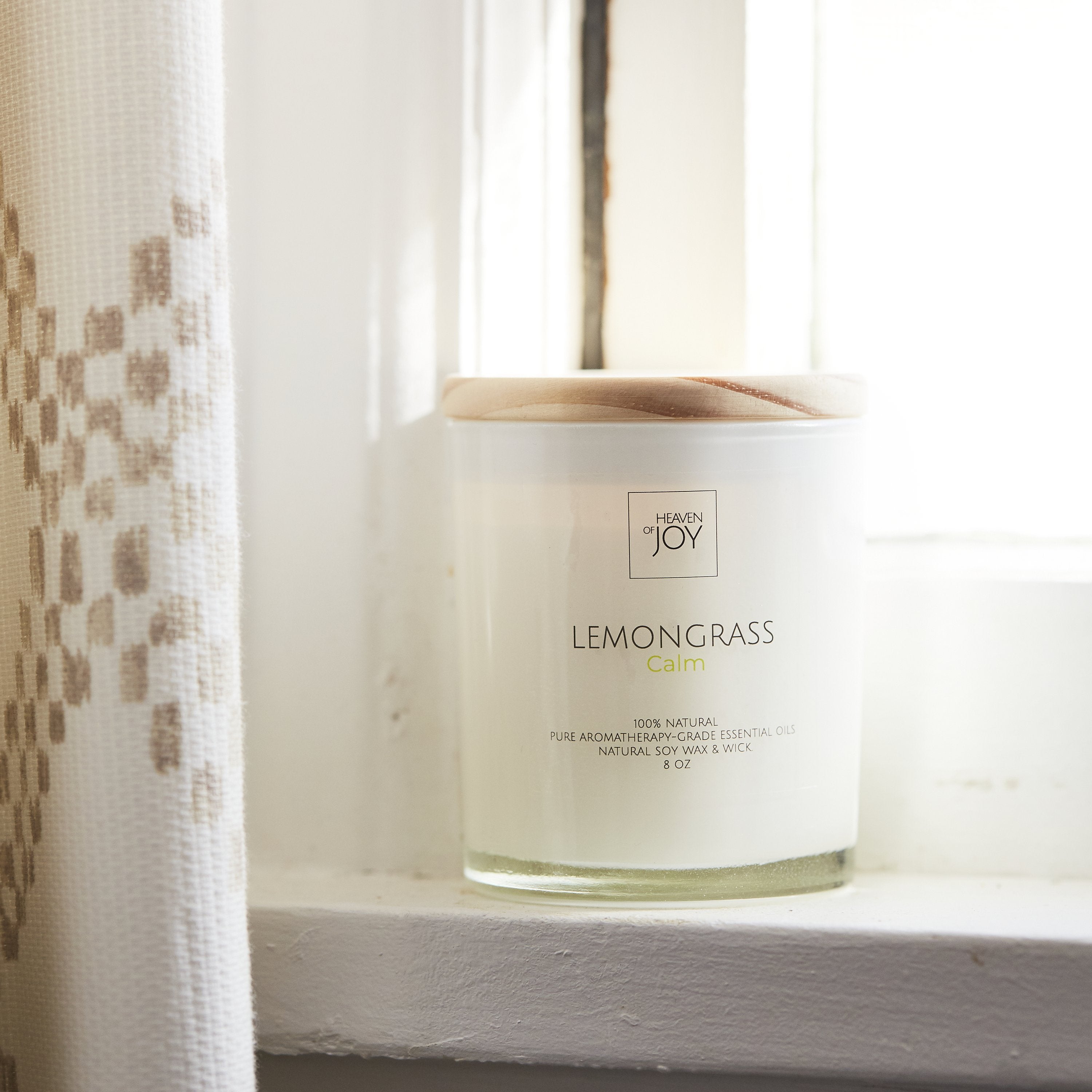 Lemongrass Candle 100% Natural, Aroma Naturals Candles Indigo Helios