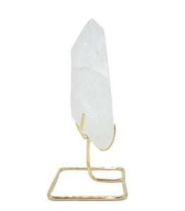 Quartz Point on Wire Stand Green Ares