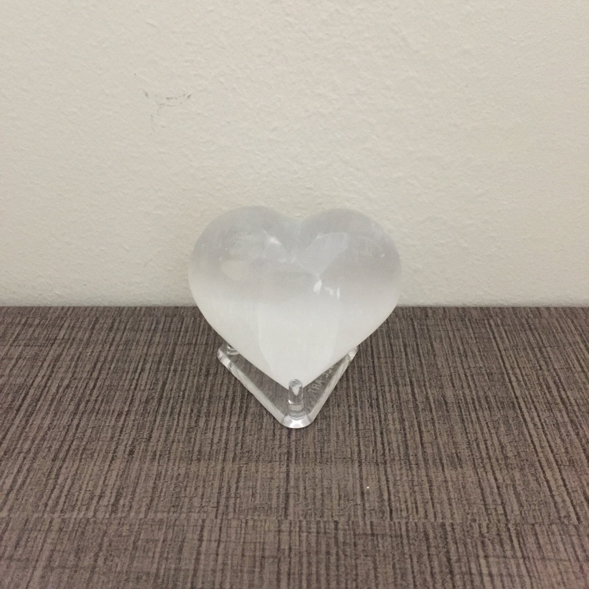 Selenite Heart Teal Lily