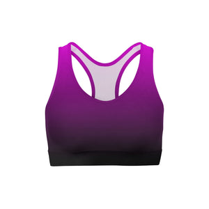 Pink Black Ombre Sports Bra