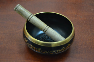 Handmade Nepal Tibetan Buddhist Brass Singing Bowl Grey Aphrodite