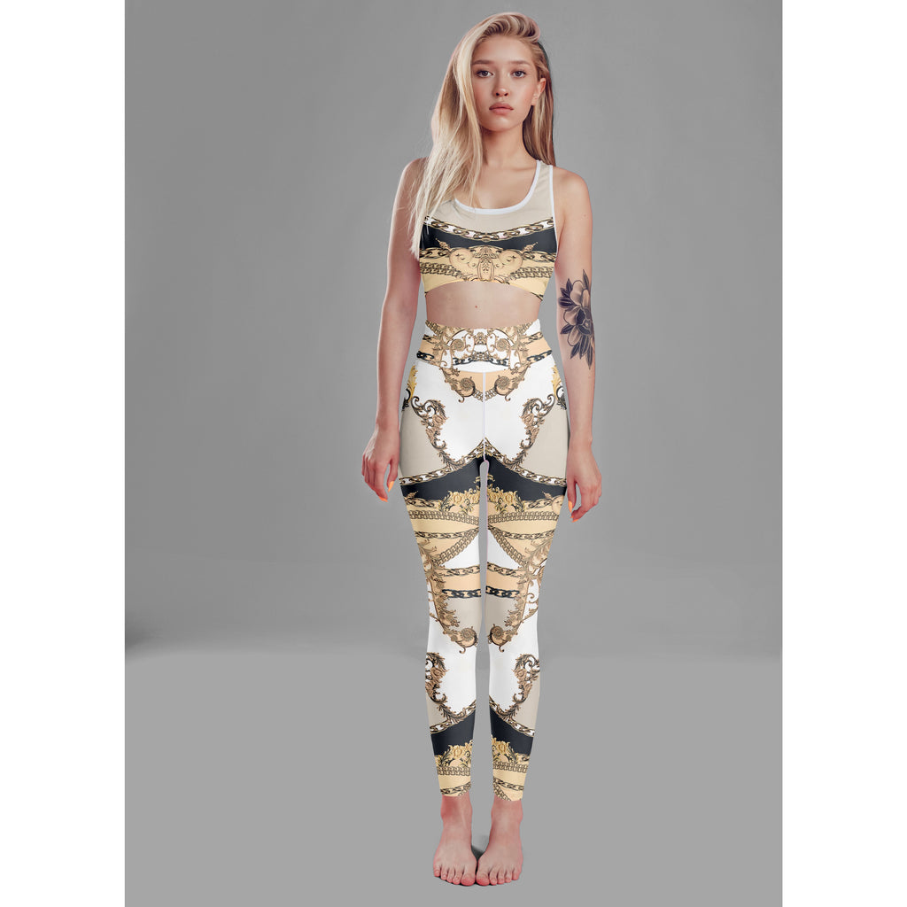 Baroque Chain Print Fitness Set
