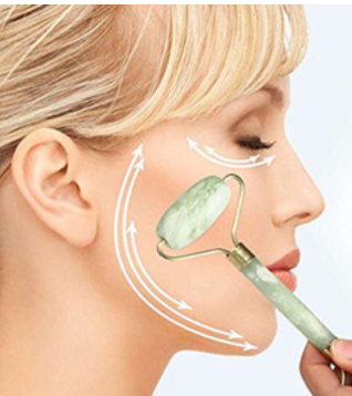 Natural Jade Stone Facial Massager Olive Perses