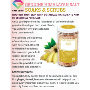 Salt Skill - Natural Himalayan Soaking Bath Salts Detox 32 OZ