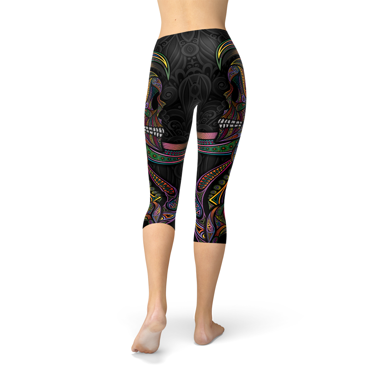 Sugar skull yoga pants sales