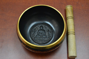Handmade Nepal Tibetan Buddhist Brass Singing Bowl Grey Aphrodite