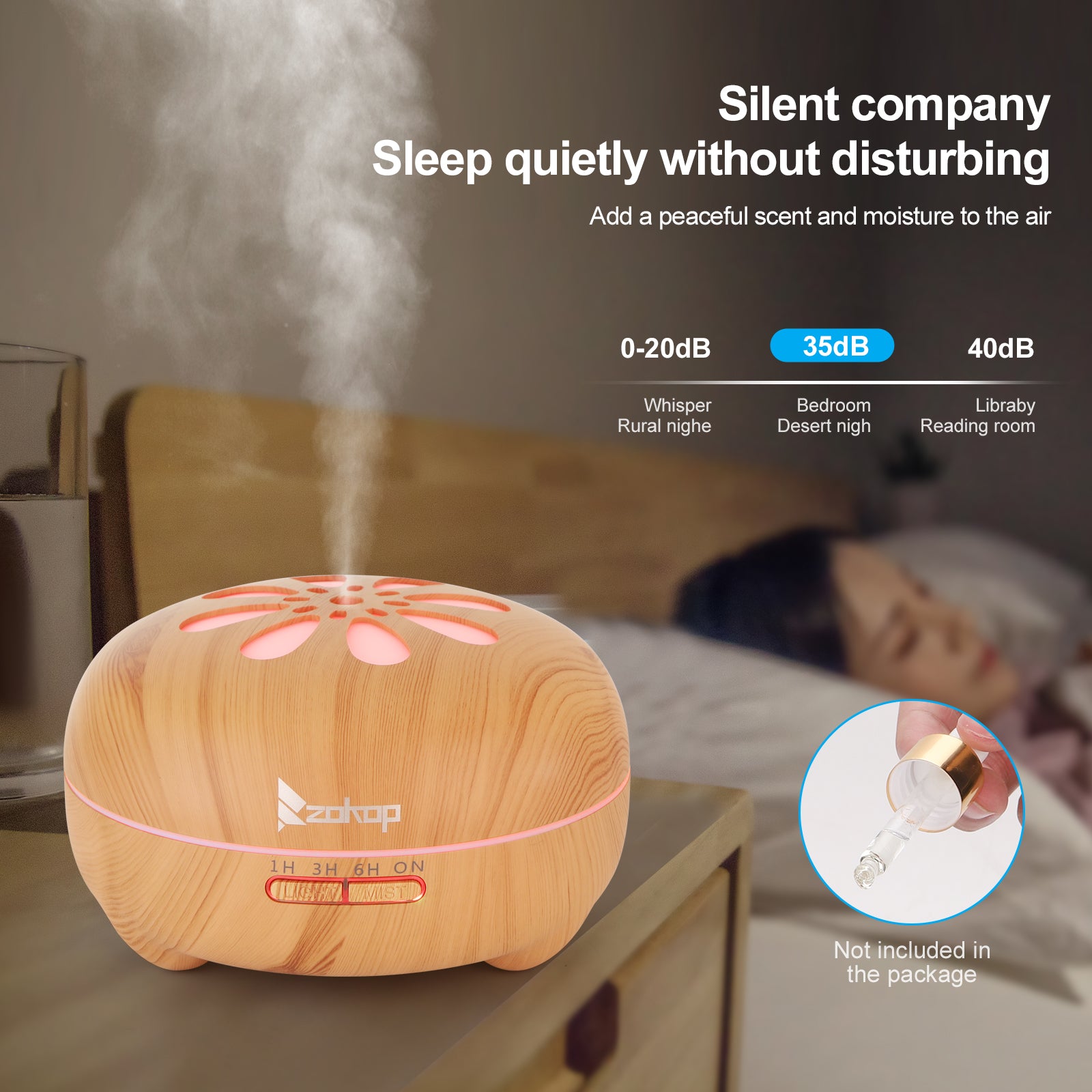 Air Humidifier Essential Oil Aromatherapy Diffuser Lilac Milo