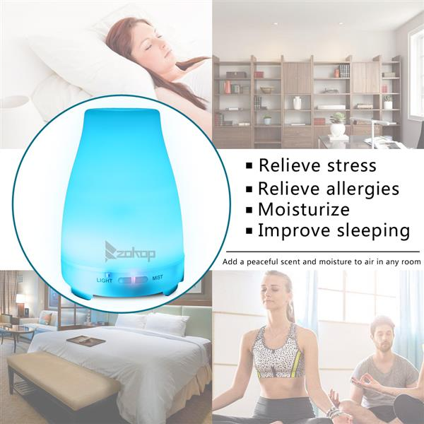 110V 200ML Color Cycling Aroma Diffuser with Controller Lilac Milo