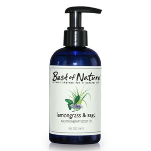Lemongrass & Sage Aromatherapy Body Oil Purple Missy