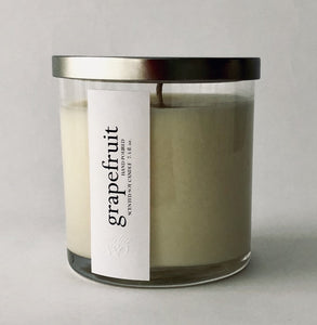grapefruit scented luxury soy candle