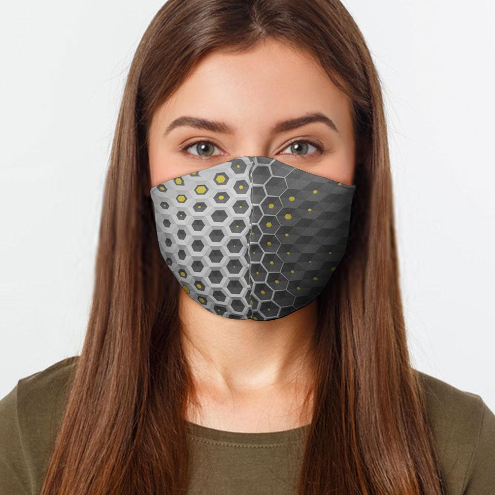 Gray Hex Face Cover