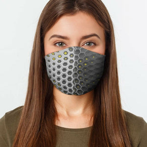 Gray Hex Face Cover