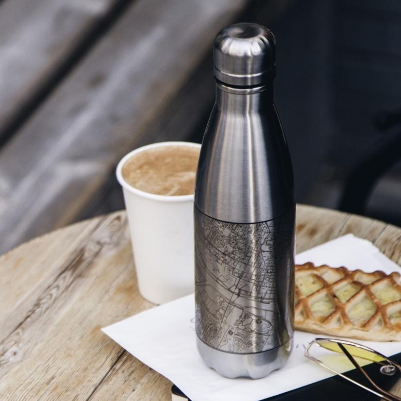 Jersey City - New Jersey Map Insulated Bottle