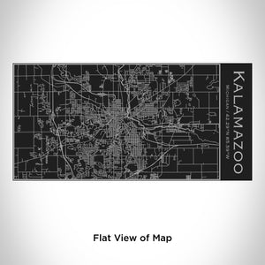 Kalamazoo - Michigan Map Insulated Bottle in Matte Black