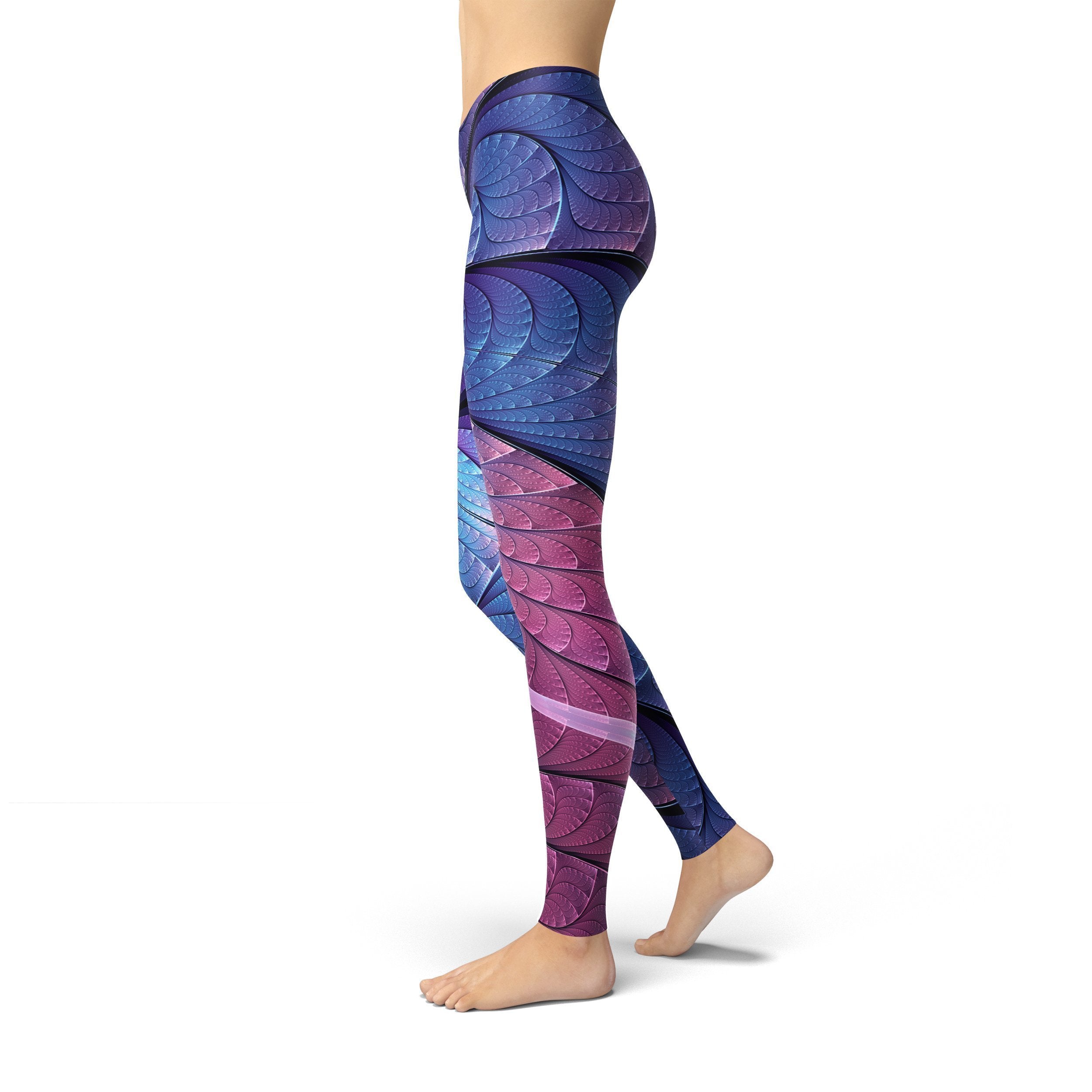 Jean Purple and Blue Scales Leggings