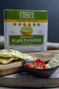 Assorted Papadum Lentil Crisps - Plain, Salty & Spicy