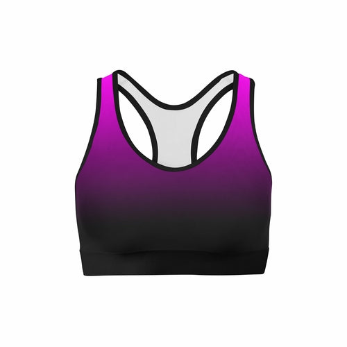 Pink Black Ombre Sports Bra