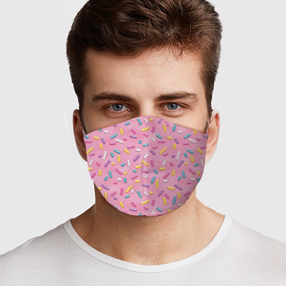 Pink Sprinkles Face Cover