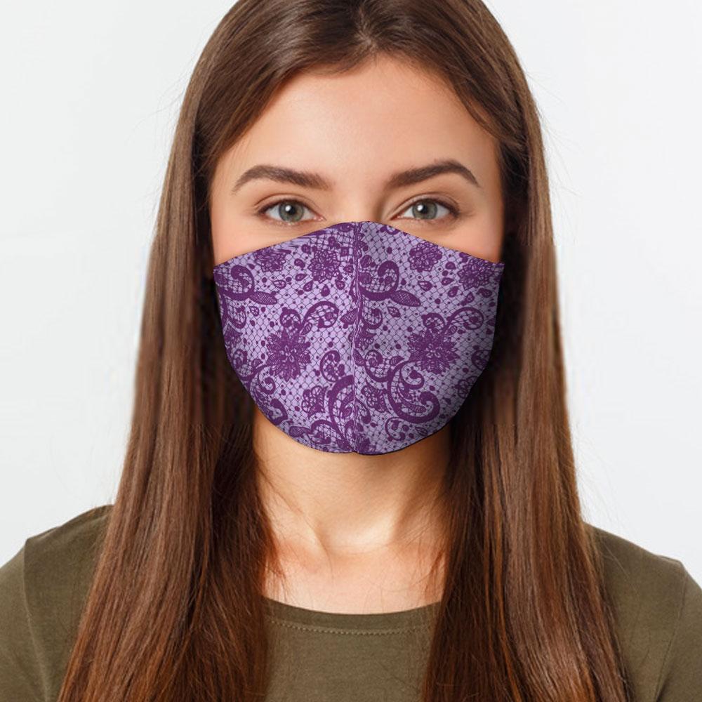 Purple Lace Face Cover