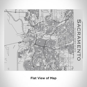 Sacramento - California Map Bottle with Bamboo Top in Matte Black