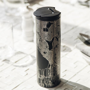 San Francisco - California Map Tumbler in Matte Black